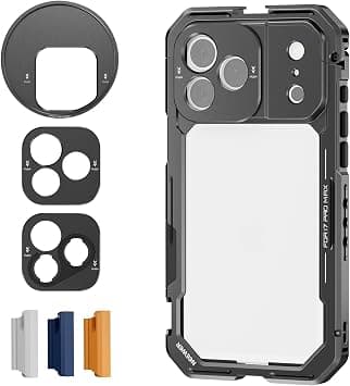 NEEWER Phone Cage Compatible with iPhone 17 Pro Max, PA144 (Black) على Amazon.ae - متتبع الأسعار