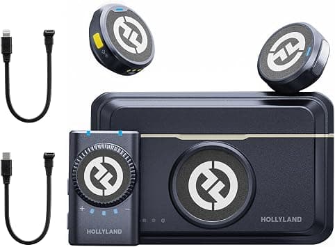 Hollyland Lark M2 Wireless Lavalier Microphone for Camera PC Laptop Phones, Mini Lapel Microphone Wireless, 48KHz 24Bit, 1000ft Range, Noise Cancellation, 30H Battery for Video Recording, Streaming على Amazon.ae - متتبع الأسعار
