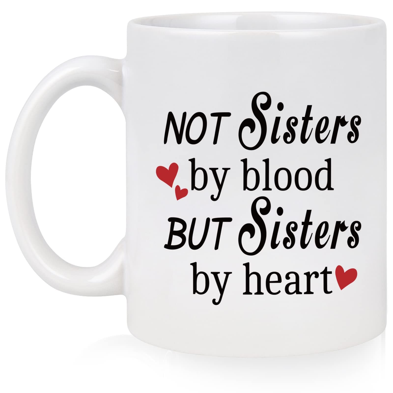 Cabtnca Best Friend Gift for Women, Not Sisters By Blood But Sisters By Heart Mug, Friendship Gifts, Christmas Birthday Mothers Day Gifts for Sister-in-law Step Sister Friends Female, 11 Oz White on Amazon.ae - Price Tracker