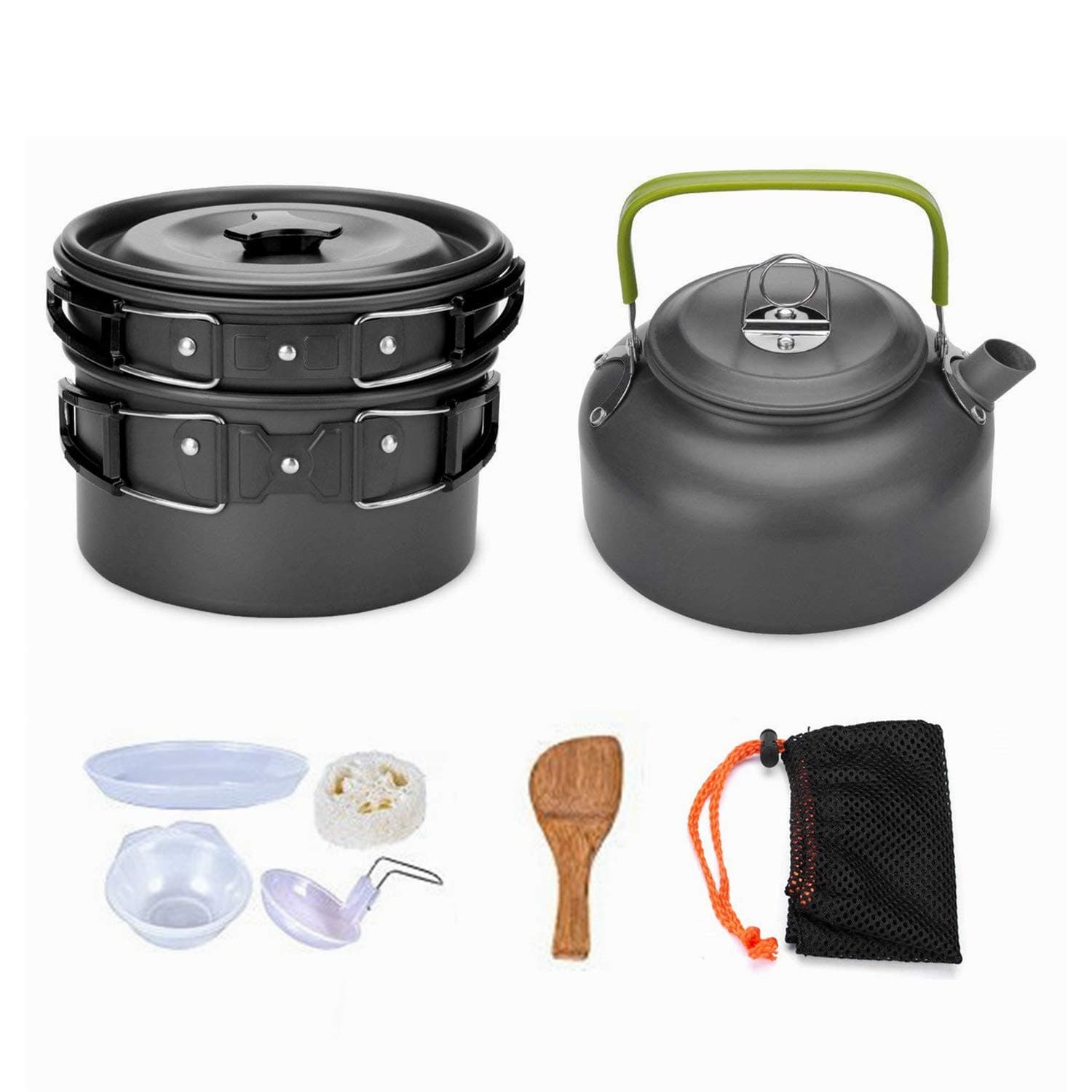 9Pcs Cookware Set Outdoor Camping Cooking Kit Portable Nonstick Lightweight Pans Cook Set with Bag on Amazon.ae - Price Tracker