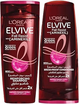 L'Oreal Paris Elvive Full Resist Shampoo, 400ml + Conditioner 360ml For Weak & Fragile Hair on Amazon.ae - Price Tracker