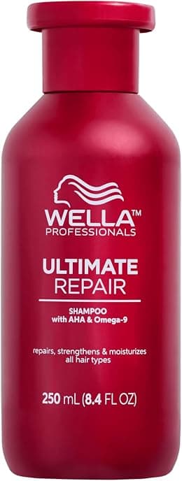 Wella Professionals Ultimate Repair Shampoo, For Dry and Damaged Hair, Hair Detox, Stronger Hair, Repair and Moisturise, Vegan, With AHA & Omega 9 To Rebond The Hair, 250ml - Best Deal Finder