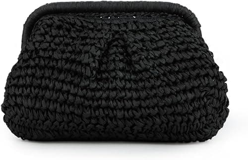 Emprier Straw Clutch Purse for Women Cloud Dumpling Pouch Straw Crossbody Shoulder Handbag Summer Beach Woven Bag on Amazon.ae - Price Tracker