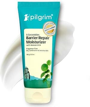 Pilgrim Cica Moisturizer for Face with 5 Ceramides & Hyaluronic Acid | Hydrating, Fragrance-Free Cream for Dry, Sensitive & Combination Skin | Repairs Skin Barrier | 3.53 Oz (100g) on Amazon.ae - Price Tracker