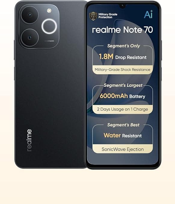 realme Note 70 Obsidian Black 4GB RAM 128GB - Middle East Version on Amazon.ae - Price Tracker