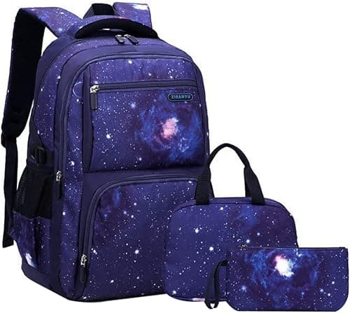 JiaYou Space Pattern Galaxy Backpack Boys Primary Junior Middle School Daypack Men High Middle School Laptop Bag(Star-Blue,3Pcs Backpack Set), Star-blue, 3Pcs Backpack Set, Two Straps Backpack على Amazon.ae - متتبع الأسعار