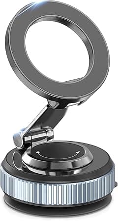 TONEOF Magnetic Phone Holder Car, 360° Rotatable Car Phone Holder for MagSafe, Strong Magnet, Foldable Car Mount with Vacuum Suction Cup, Mini Car Phone Stand with Magnetic Ring for all Smartphone - Amazon.ae Price Tracker