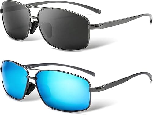 SUNGAIT Ultra Lightweight Rectangular Polarized Sunglasses UV400 Protection on Amazon.ae - Price Tracker