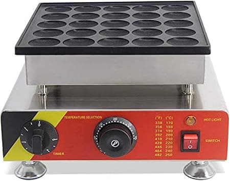 25 Holes Snack Equipment Commercial Mini Pancakes Maker Poffertjes Machine/Electric Dutch Pancake Maker 310 * 330 * 200 Millimetre على Amazon.ae - متتبع الأسعار