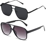 TIANYESY Classic Vintage Aviator Sunglasses for Women Men Large Frame Retro 70s Sunglasses - Best Deal Finder