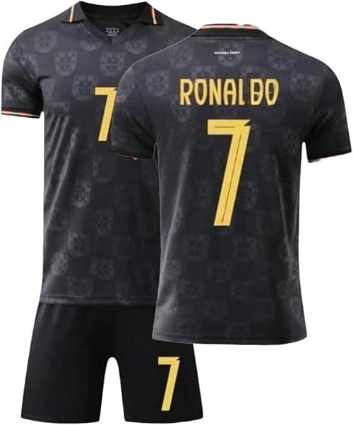 Portugal Style Black Football Fan Jersey Ron #7 Fans Set with Shorts – Kids & Youth Soccer Kit” on Amazon.ae - Price Tracker