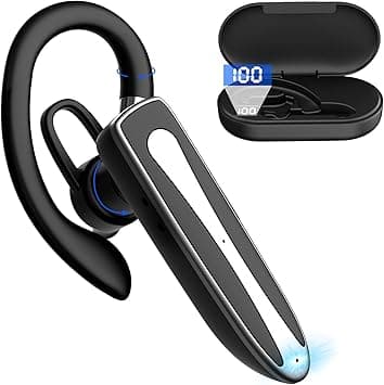 Obbug Bluetooth Headset for Cell Phone, Wireless Bluetooth 5.1 Earpiece Single-Ear Headset Hands-Free Earphones,in Mic with Charging Case, for Office Driving Calling Compatible Android/iPhone. - Amazon.ae Price Tracker