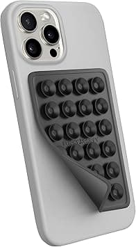 StickyGrippy Suction Phone Case Mount, Silicon Adhesive Phone Accessory for iPhone and Android, Hands-Free Fidget Toy Mirror Shower Phone Holder, Tiktok Videos and Selfies (Black) - Amazon.ae Price Tracker