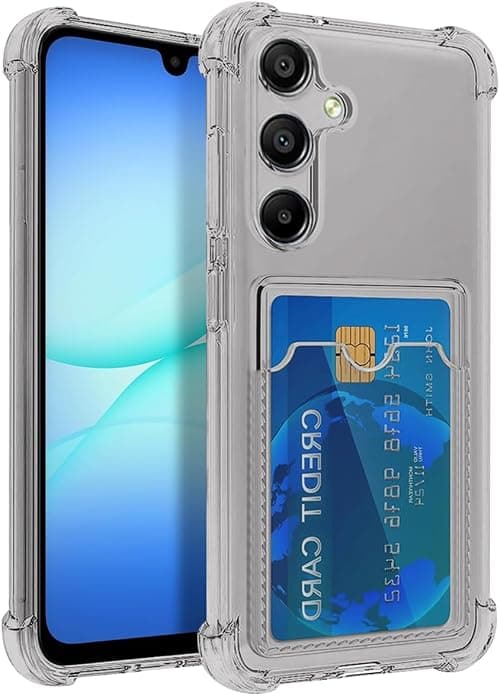Case for Galaxy A17 5G Cases/Galaxy M17 SM-A176B Case with Card Holder, Wallet Cases Clear TPU Protective Shockproof Phone Cover for Samsung Galaxy A17 Crystal Grey on Amazon.ae - Price Tracker