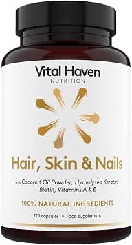 Complex Hair Formula - Biotin & Keratin with Vitamin A & E and Coconut - High Strength - 2-Month Supply - Premium Ingredients - 100% Natural Excipients - for Stronger Hair and Skin - Made in The UK on Amazon.ae - Price Tracker