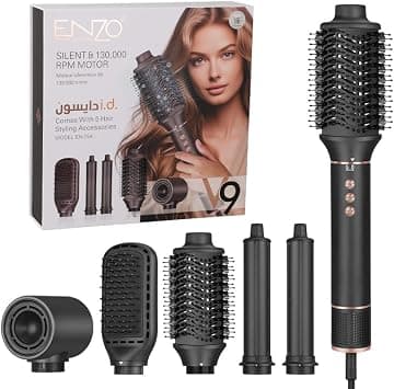 ENZO Professional V9 5-in-1 Hair Styler, 130,000 RPM Silent Motor على Amazon.ae - متتبع الأسعار