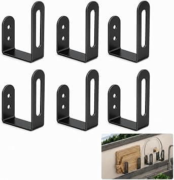 Pot Lid Holder Wall, 6 Chopping Board Holder Lid Organiser, Space Saving Wall Mounting, Pot Lid Organiser for Kitchen, Placing Pot Lids, for Cupboard, the Wall, Black on Amazon.ae - Price Tracker