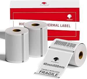 Phomemo 3 Roll Multi-Purpose Thermal Square Self-Adhesive Transparent Label for M110 M221 M220 M150 Label Maker, 1.57"*2.36"(40x60mm), 130 Labels/Roll, Black on Clear Labels on Amazon.ae - Price Tracker