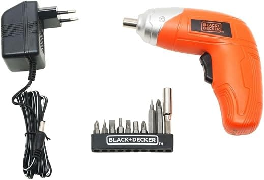 Black & Decker 3.6V Li-Ion Cordless Power Screwdriver Kit with 10 Pieces Bitset , Orange/Black - KC3610-B5, 2 Years Warranty على Amazon.ae - متتبع الأسعار