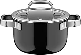 WMF Fusiontec Mineral Pro 0518645290 Cooking Pot with Lid, 16 cm, Scratch-Resistant Material, Induction Pot, Suitable for All Types of Cookers, Made in Germany, Black - Best Deal Finder