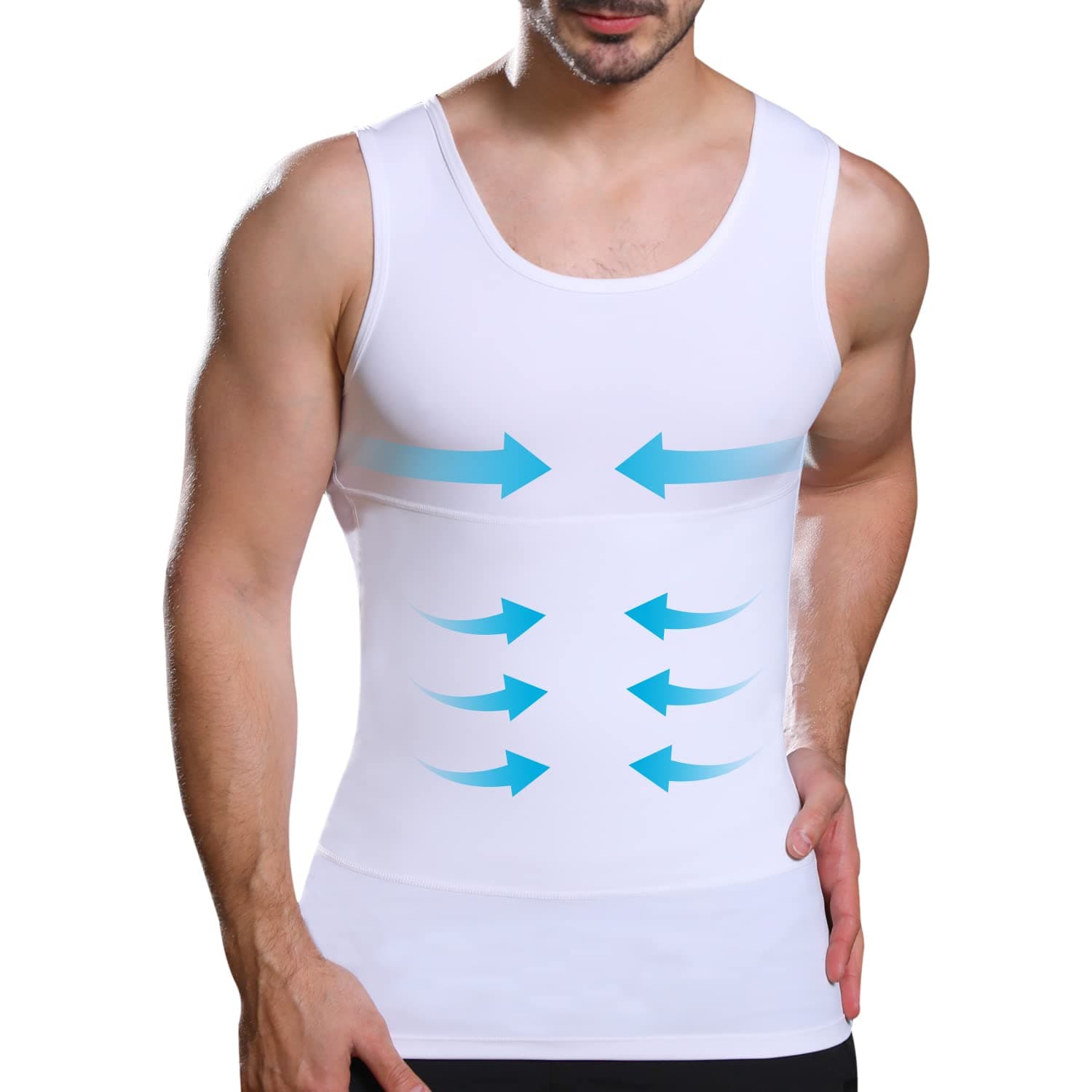 Lgtfy Mens Slimming Body Shaper Vest, Chest Abdomen Compression Tank Top, Belly Hiding Undershirts - Change in Seconds on Amazon.ae - Price Tracker