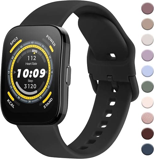 AK for Amazfit Bip 6/5 Watch Band, Amazfit GTR 4/3 Pro / 3 / 2e / 2 / GTR 47mm Smart Watch, 22mm Soft Silicone Sport Strap Compatible with Bip 6/5 GTR 4 Bands Women Men على Amazon.ae - متتبع الأسعار