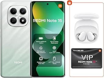 REDMI Note 15 Forest Green 8G RAM 256G ROM + Bud 6 Play - Global Version on Amazon.ae - Price Tracker