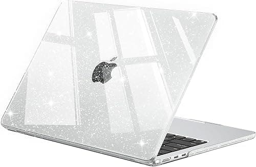EooCoo Sparkly Case compatible for NEW Macbook Air 13.6 inch M2 A2681 with Touch ID, 2022 Release, Plastic Hard Shell, Smooth Shiny Surface, Glitter Crystal on Amazon.ae - Price Tracker