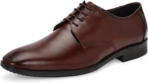 Blue Leather Lace-up Men's Formal Shoe | Stylish with Soft Cushioned Insole | Trendy Lace-Up Design | Durable Leather with Anti-Skid Sole | Perfect for Formal Wear 4032-2 on Amazon.ae - Price Tracker