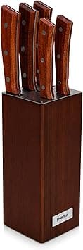 Fissman Kitchen Knife Set with Wooden Block, 6-Piece Knife Sets, Stainless Steel X30Cr13 Maximus Knife Set, Includes Chef Knife, Slicing Knife, Bread Knife, Utility Knife, Paring Knife on Amazon.ae - Price Tracker