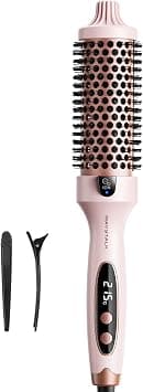 Wavytalk Thermal Brush, Blowout Boost 1.5 inch Heated Round Brush for Blowout Look, Dual Voltage, Pink, Sakura, Tourmaline Ceramic, Negative Ion Technology, 5 Temperature Settings, Less Damage - Best Deal Finder