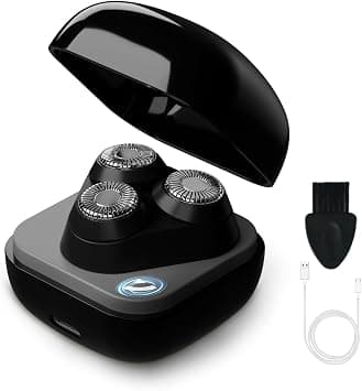 Facial Hair Remover for Women, Electric Epilator with 3D Floating Rotary Blade, Wet/Dry Face Shaver, USB-C Rechargeable Mini Razor for Chin, Lip, Legs & Body Grooming (Black) على Amazon.ae - متتبع الأسعار