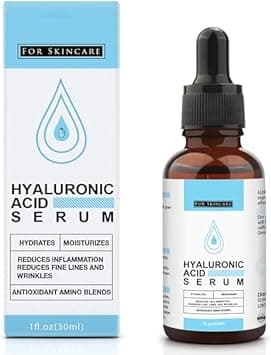Hyaluronic Acid Serum For Skin, Face Serum, Hydrates, Moisturizes, Plumps Reduces Wrinkles, Anti Aging Original Moisturizer Normal To Dry Skin And Fine Lines على Amazon.ae - متتبع الأسعار