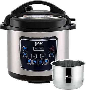 Wtrtr 6 L stainless steel electric pressure cooker, 1000W,Slow, Rice Cooker, Yogurt, Cake Maker,Steamer and Warmer, Silver.egg cooker,(1-Year Warranty) WTR-6003-Steel on Amazon.ae - Price Tracker