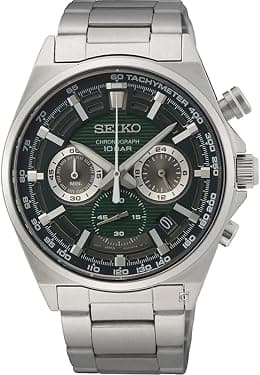 Seiko Herren-Uhr Quarz Edelstahl mit Textilband SSB403P1 - Best Deal Finder