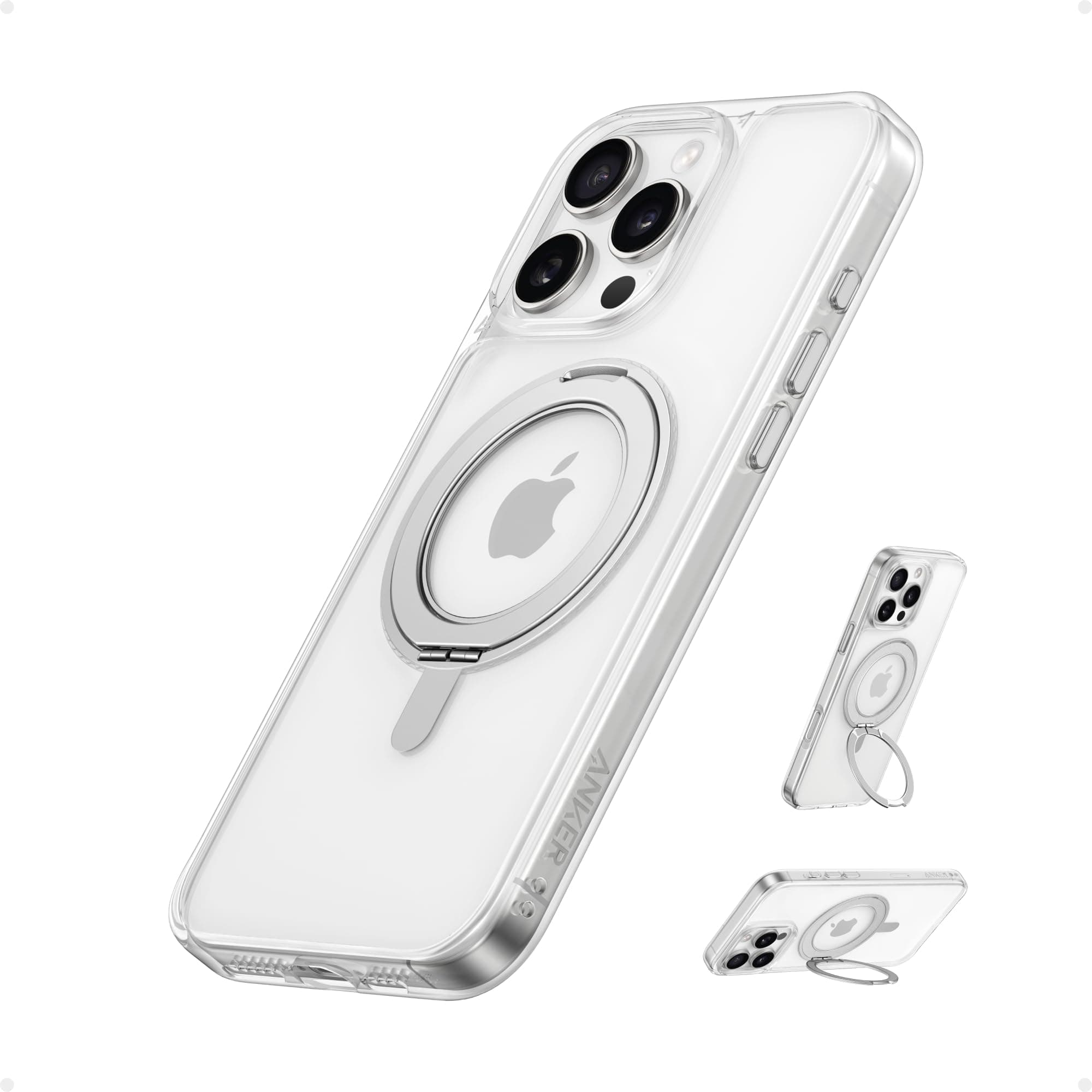 Anker Ultra Magnetic for iPhone 16 Pro Case with Sturdy 360° Ring Stand, Military-Grade Shockproof iPhone 16 Pro Kickstand Compatible with MagSafe(Clear) on Amazon.ae - Price Tracker