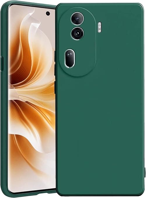 Soft Silicone Case for OPPO Reno 11 Pro, Slim Fit [Camera & Drop Protection] Shockproof Phone Cover [Soft Microfiber Lining] (for OPPO Reno 11 Pro-Green) على Amazon.ae - متتبع الأسعار