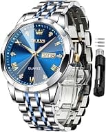 OLEVS Automatic Watches for Womens Ladies Gold and Silver Stainless Steel Waterproof Date Wrist Watches Luxury Dress Classic Style - Best Deal Finder