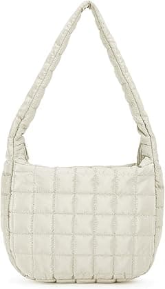 Women's Quilted Shoulder Bag Padded Tote Bag Large Capacity Hobo Purse Lightweight Nylon Padding Handbag - Amazon.ae Price Tracker