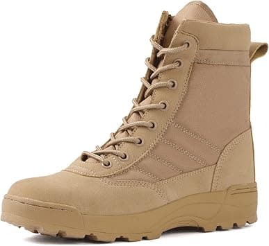 usa Tactical Military Boots Men Boots Special Force Desert Combat Army Boots Outdoor Hiking Boots Ankle Shoes Men Work Safty Shoes Color : Beige Shoe, 45 EU على Amazon.ae - متتبع الأسعار