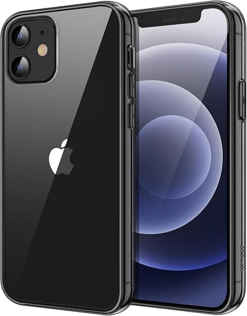 JETech Case for iPhone 12/12 Pro 6.1-Inch, Non-Yellowing Shockproof Phone Bumper Cover, Anti-Scratch Clear Back (Black) on Amazon.ae - Price Tracker