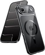 JETech Magnetic Case for iPhone Air, Full Camera Lens Protection, Compatible with MagSafe, Soft Electroplated TPU Frame with Hard Clear PC Back, Phone Cover, 6.5-Inch Display (Black) - Best Deal Finder