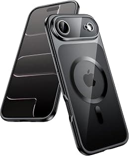 JETech Magnetic Case for iPhone Air, Full Camera Lens Protection, Compatible with MagSafe, Soft Electroplated TPU Frame with Hard Clear PC Back, Phone Cover, 6.5-Inch Display (Black) - Best Deal Finder