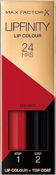 Max Factor Lipfinity 2-step Long Lasting Lipstick - 120 Hot, 2.3 ml + 1.9 g - Amazon.ae Price Tracker