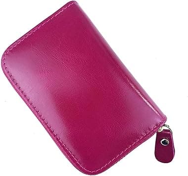Wallet Genuine Leather Purse For Men Zipper Coin Card Holder First Layer Cowhide Oil Wax Leather Mini Clutch Bag Card Wallets For Women, (Color : Hortel�) on Amazon.ae - Price Tracker
