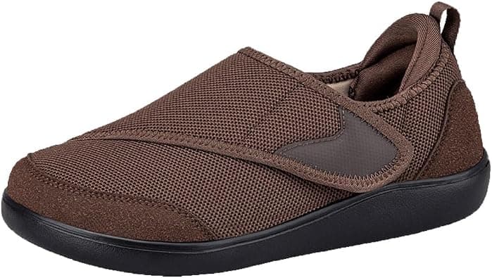Eagsouni Extra Wide Diabetic Shoes Women Men Lightweight Breathable Non-Slip Orthopaedic Slippers with Velcro Fastening Seniors Walking Shoes Deer Shoes for Swollen Feet - Best Deal Finder