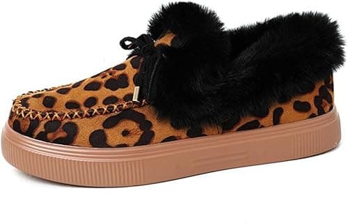 Ladmiple Snow Boots For Women Wide Width Winter Warm Booties Fur Lined Anti-Slip Outdoor Comfort Lace Up Ankle Booties على Amazon.ae - متتبع الأسعار