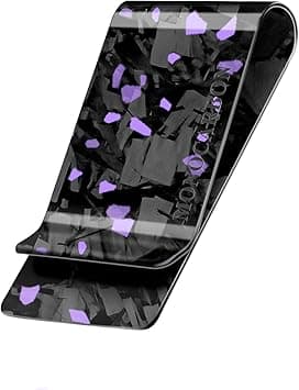 MONOCARBON Carbon-Fiber-Money-Clip-for-Men, Minimalist-Money-Holder for Cash, High Elastic Carbon-Fiber-Wallet, Slim and Durable, Forged Glossy Purple, Minimalist Business Style on Amazon.ae - Price Tracker