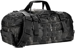 Miramrax Gym Bag Duffle Bags Backpack - Travel Weekender Bag for Men Women Workout Bag for Military,Sports,Overnight,Basketball,Tactical,Football,Waterproof & Tear Resistant (BlackCamo, 45l) - Best Deal Finder