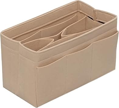 Minimalist Felt Bag Organizer Insert, 14 Pockets, Beige, Perfect for Tote, LV Speedy, Neverfull on Amazon.ae - Price Tracker